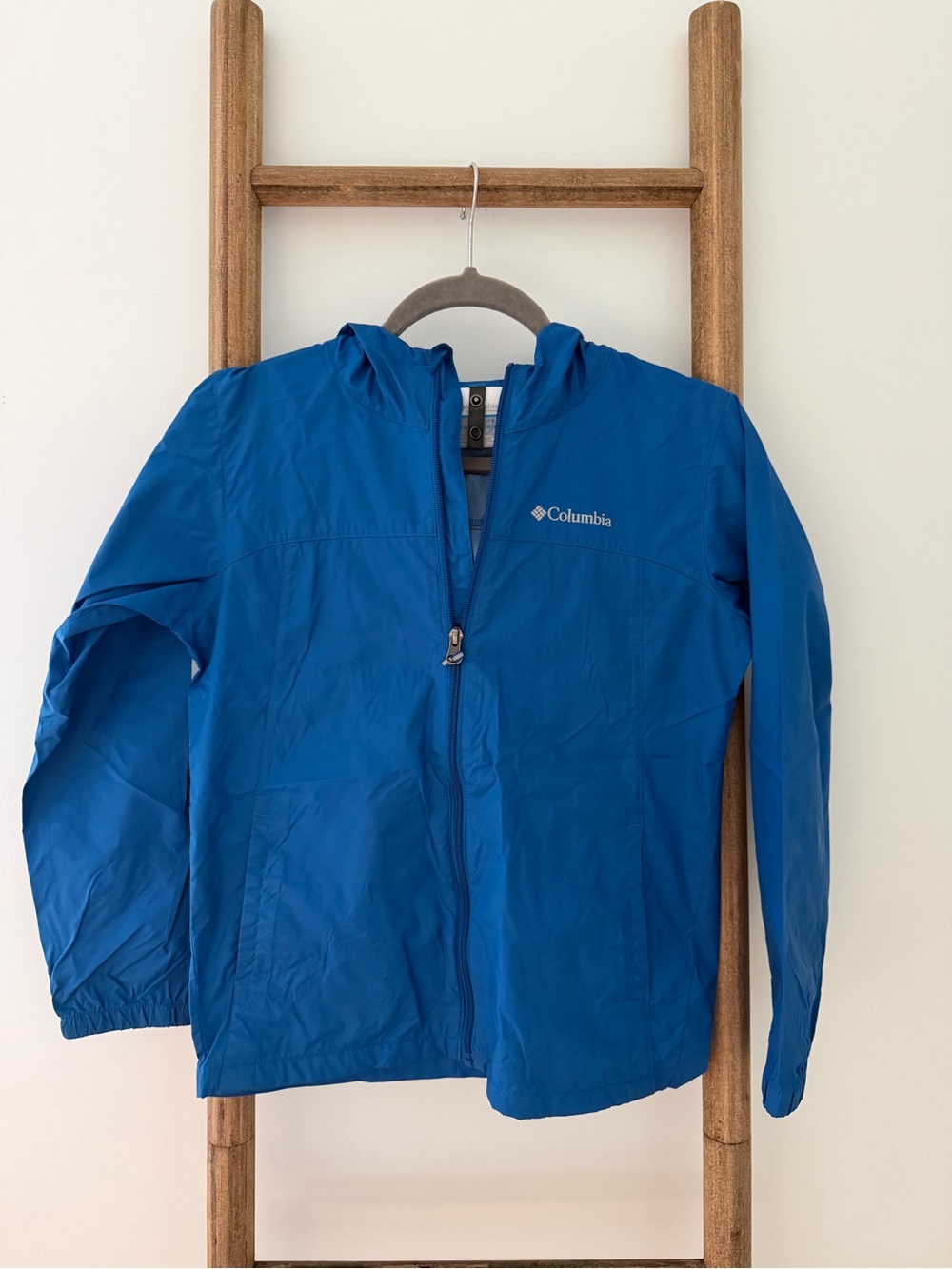 Columbia Kids' Blue Lightweight Hooded Windbreaker/Rain Jacket